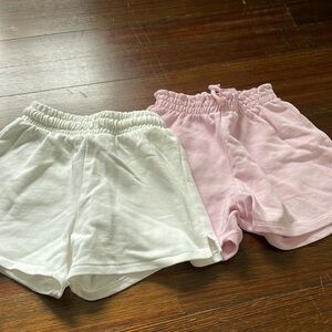 Pink and white shorts ( 2 pairs)